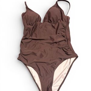 CUPSHE Brown One-Piece Swimsuit